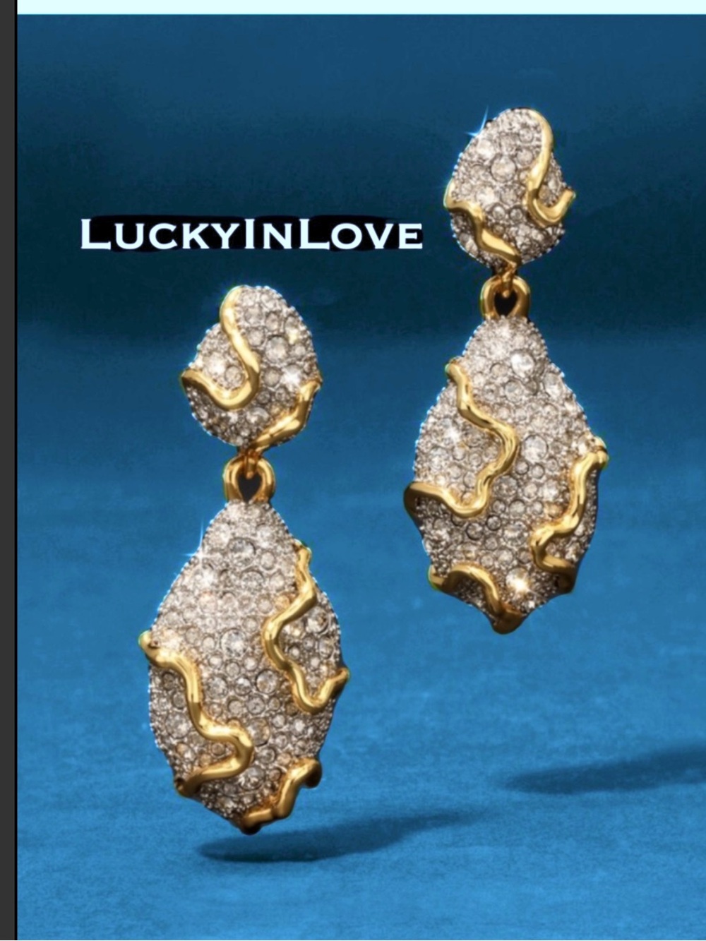 ALEXIS BITTAR • Solanales Crystal Pebble Geode Double Drop Earrings (MSRP $375)
